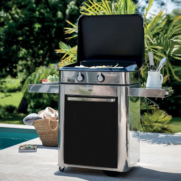Plancha à Gaz Sur Chariot - Combo ENOSIGN 65 Inox & Noir 9 Plancha à Gaz Sur Chariot - Combo ENOSIGN 65 Inox & Noir – Image 9