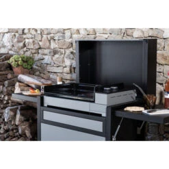 Pack Plancha Forge Adour PREMIUM 60 Acier Noir Et Gris + Chariot Et Capot -Barbecues Boutique pack plancha gaz forge adour premium 60 acier noir gris 5
