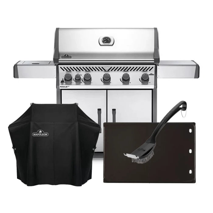 Pack Barbecue à Gaz Napoleon ROGUE XT 625 SIB Inox + 3 Accessoires 1 Pack Barbecue à Gaz Napoleon ROGUE XT 625 SIB Inox + 3 Accessoires