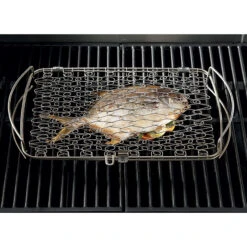 Grille De Barbecue Pour Poisson Weber En Acier Inoxydable - Grand Modèle -Barbecues Boutique panier a poissons weber grand modele 3