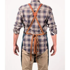 Tablier Barbecue Toile Waxée Alaskan Maker 547 - Bleu Canard -Barbecues Boutique tablier alaskan maker bleu canard 6